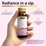 Sipnutri Sakura Collagen Drink with Cherry Blossom Extract, Hydrolyzed Marine Fish Collagen, 1 Box/10 Bottles