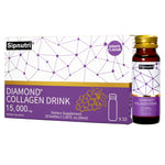Sipnutri Diamond Liquid Collagen Drink, Grape Flavor, 15000mg Hydrolyzed Marine Fish Collagen, 1 Box/10 Bottles