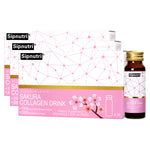 Sipnutri Sakura Collagen Drink with Cherry Blossom Extract, Hydrolyzed Marine Fish Collagen, 3 Box/30 Bottles